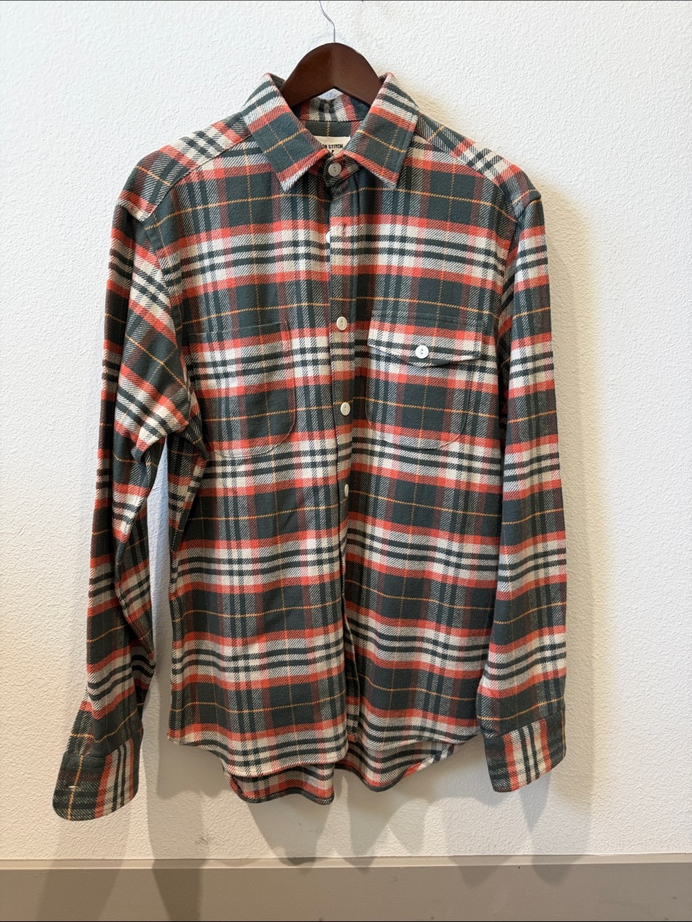 Taylor Stitch The Crater Shirt in Olive Plaid